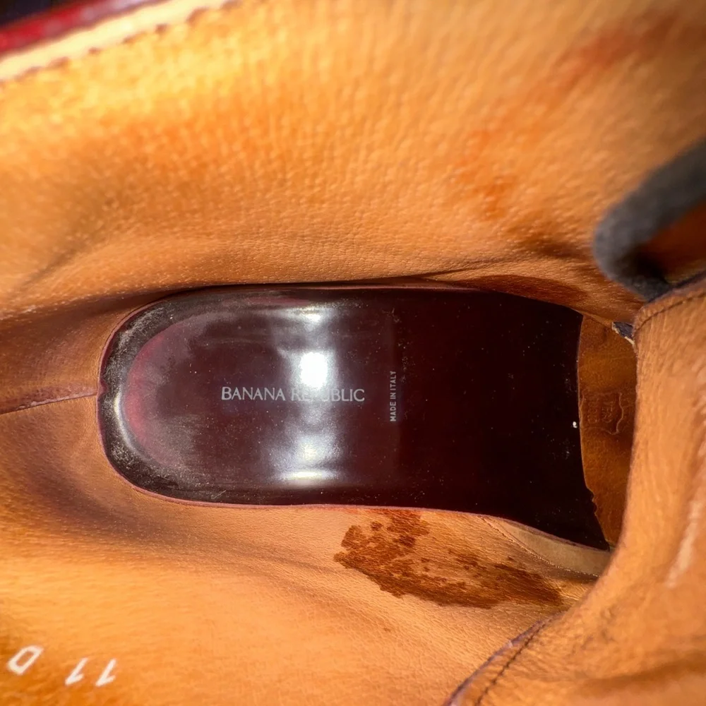 Banana Republic Men's Leather Chukka Boot in‎ Burgundy/Brown Size 11D